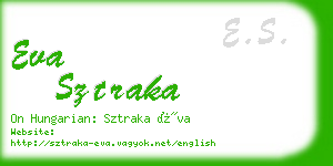 eva sztraka business card